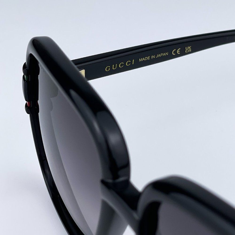 SALE! NEW GUCCI GG1066S 001 Black Gray Gradient Butterfly Women Sunglasses - Picture 9 of 12